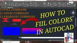 How to fill color's in AUTOCAD. || FILL COMMAND || SOLID COMMAND || GRADIENT COMMAND