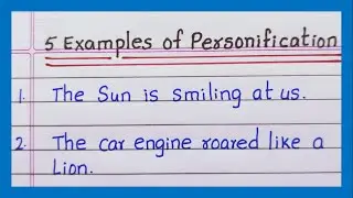 Examples of Personification | in English | 5 Examples of Personifications