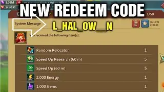 Lords Mobile:- NEW REDEEM CODE OF OCTOBER !! FREE 1*RELOCATER  & 1K GEMS !!