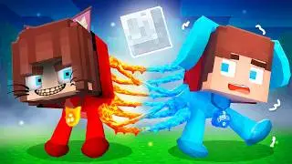 JJ Water Dog & Crazy Fire Cat - Love Story - Maizen Minecraft Animation