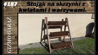 #187 Stojak, regał na doniczki z kwiatami i warzywami do małego ogródka lub balkon.
