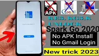 Tecno SPARK Go 2020 (KE5) FRP BYPASS 2021 (Without PC) New Trick | KE5 frp bypass 2023 |Tecno frp