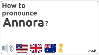 How to pronounce Annora in english?