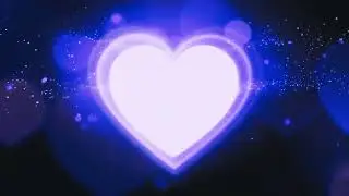 Amethyst Blue Heart Tunnel 4K background 💙 Glowing Particles Loop✨Aesthetic wallpaper tv screensaver