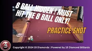 The 8 ball is hidden behind a cluster of the opponents balls! But somehow I manage to get it in!
