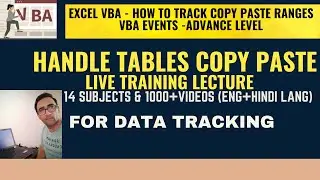 Live Class Project Solved for you - How to track ranges -VBA Events - Super Advance Level