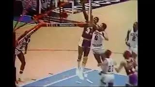 Magic Johnson POSTERIZES Dr. J in NBA Finals... OFFENSIVE FOUL??