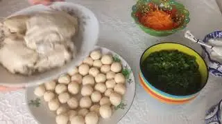Куриный суп с картофельными клецками.