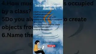 Top 10 oops java interview  questions