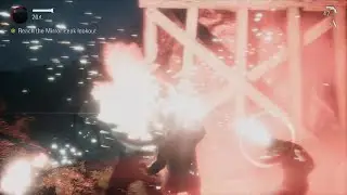 Rare cinematic: Alan lights flare while surrounded by Taken (Alan Wake)