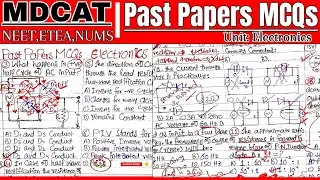MDCAT Past Papers Solved MCQS | Unit Electronics mcqs | NEET | NUMS