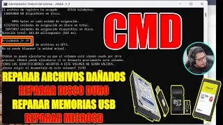 Recuperar Archivos Dañados y Sectores Defectuosos del Disco Duro, Usb, Microsd desde CMD | SOLUCIÓN