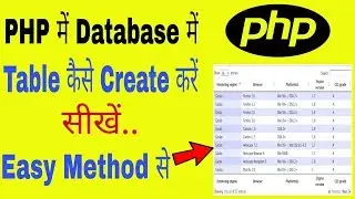 PHP में database में Table कैसे create करें सीखें. || Knowledge Web