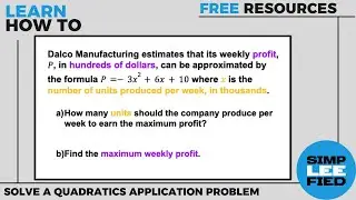 How to Solve a Profit Maximization Problem (Units Sold & Profit Made)
