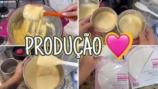 UM DIA COMIGO NA PRODUÇÃO 🩷 | MASSAS E RECHEIOS 🎂 | Letícia Borgheti