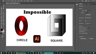 How to create impossible Circle & Square in #adobeillustrator. #vectorart #graphicdesign (Tutorial)