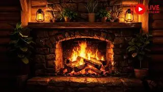 🔴 24/7 LIVE:  Fireplace Ambience 🔥 Crackling Fire Sounds for Sleep, Study & Relaxation