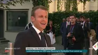 Emmanuel Macron zum EU-Gipfel der Staats- und Regierungschefs in Österreich am 20.09.18