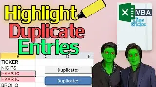 Record a Macro to Highlight Duplicate Entries in Excel and create a Button to run It