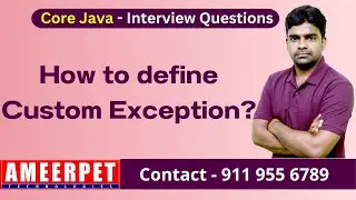 How to define custom exception in java | ameerpet technologies | By srinivas