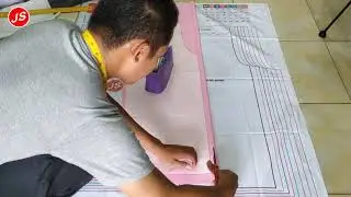Pemotongan Pola Kulot Pada Kain ~ Tutorial Pola Jiplak Celana Kulot Part 2