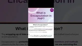 Encapsulation in PHP |  PHP में  Encapsulation क्या है #programming  #php #learnphp #hindi #shorts