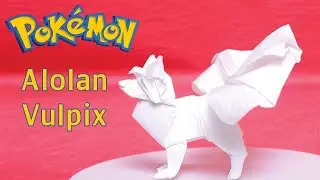Origami Alolan Vulpix: Medium Difficulty, No Cut, Single Sheet Tutorial! | Henry Phạm