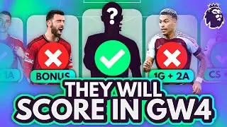 FPL GW4 | The data tells us These Players WILL Score! | Predicting the Future 🔮 Gameweek 4