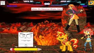 Mugen : Doodlebob Vs Sunset Shimmer (Three Battle) (Request)