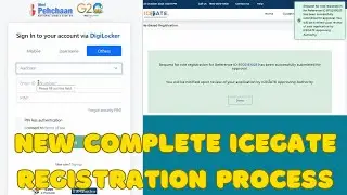 New Process for Icegate Registration Online with Aadhar & PAN Verification | DSC Updation Process