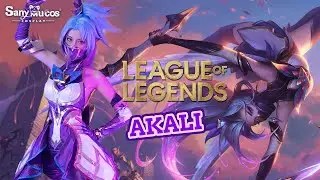 【SanyMuCos】League of Legends Star Guardian Akali Cosplay Costume Plus Size Detail Show