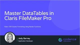 Mastering DataTables in Claris FileMaker Pro 5.4 - CSS Column Formatting Using Render Functions