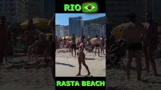 Rio De Janeiro Leme Rasta Beach 🇧🇷 🏖️ #travel