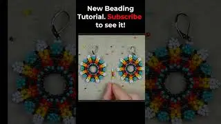 Large Huichol Style Earrings  #seedbeadsearrings #beadingtutorials #huicholstyle  #diy