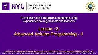 ITEST Lesson 13 Arduino Advanced Programming II