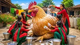 🍗 Giant Chicken Biryani Feast In Village