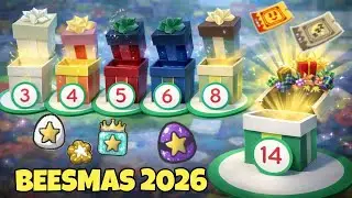 UNBOXING ALL 14 GIFT BOX LOCATIONS & REWARDS 🎁| BEESMAS 2025–2026 | BEE SWARM SIMULATOR (ROBLOX)