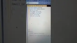 Create table in database sql server 