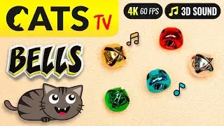 CATS TV - Bells Compilation 😻🎶🔔 Game for cats [3 HOURS] 60fps