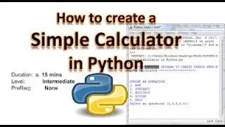 How to Create a Simple Calculator using Python Programming Language in Hindi