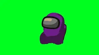 Amongus (purple) dancing green screen