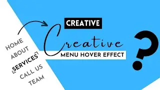 Creative Menu Hover Effects Only CSS | In Hindi |