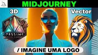 CRIANDO LOGOS com I.A MIDJOURNEY  - TUTORIAL COMPLETO - (Melhores dicas e promps) Logo Vector, Canva