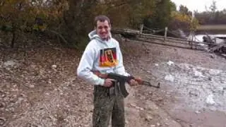 ninja mon test fireing wasr 10 AK 47