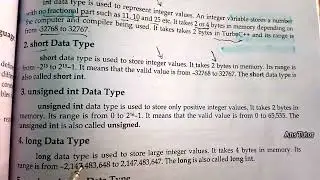 What is integer data? different types of integer data , short data type , unsigned , long data type