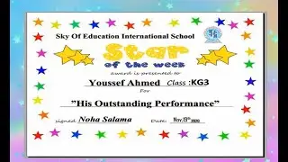 ALI MOHAMED QAISSI_The Star of KG3 /Congratulations from Sky of Education International Schools