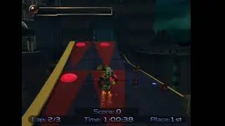 Ratchet and Clank (PS2): Hoverboard race skill point. No stunts.