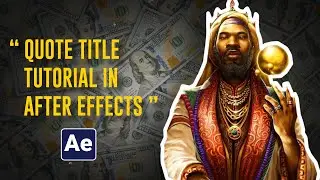 Millionaire Quotes Title Animation After Effects tutorial