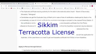 Sikkim - Obtain License (Register) for Terracotta (Clay) Manufacture