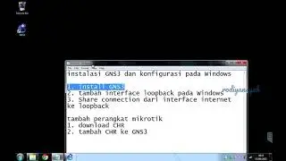 Instalasi GNS3 2.2.0 dan Konfigurasi Loopback pada Windows 7